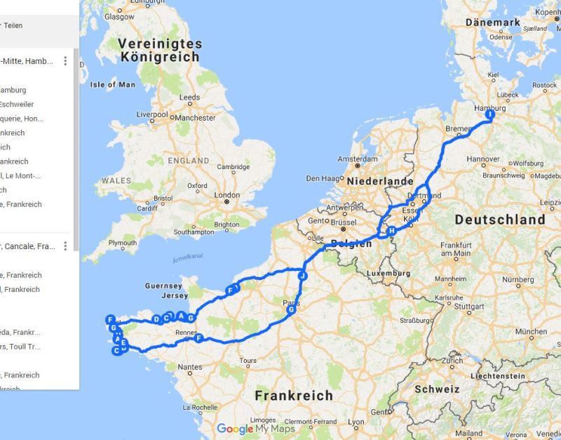 Google My Maps Empfehlung reisetippsvonjessica