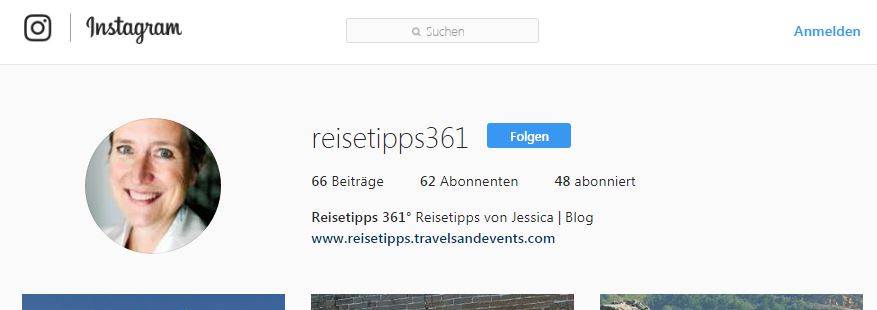 Reisetipps von Jessica bei Instagram