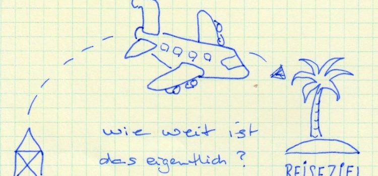 Wie weit weg liegt mein Reiseziel? Wie weit ist es von nach