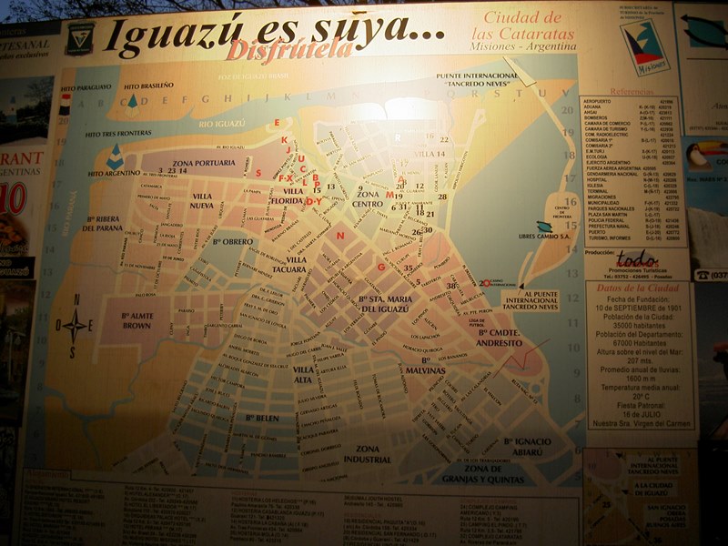 Stadtplan Iguazu (Ort/Stadt, Argentinien