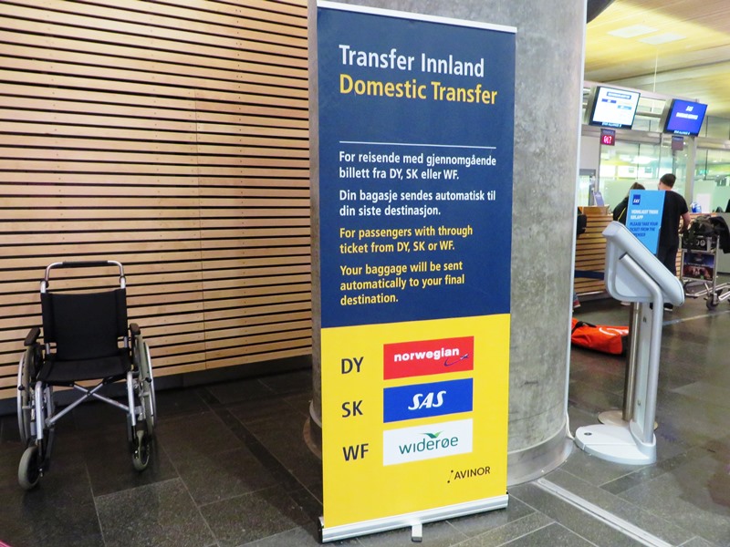 Umsteigen in Oslo, Gepäck durchchecken oder entgegen nehmen?
