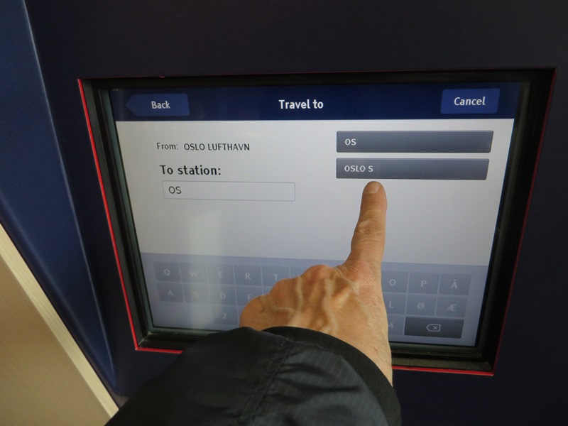Ticketautomat Oslo Flughafen