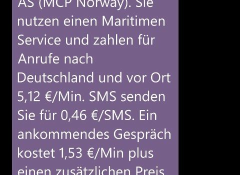 Mit dem Handy auf See – Vorsicht!